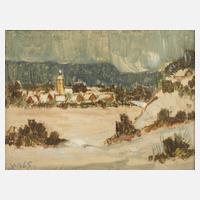 Prof. Walter Bergmann, attr., Dorf in Winterlandschaft111
