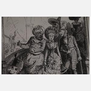 Otto Emil Lau, attr., Tuschzeichnung zum Balkankonflikt