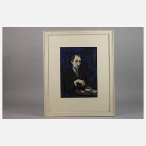 Junger Raucher im Bistro