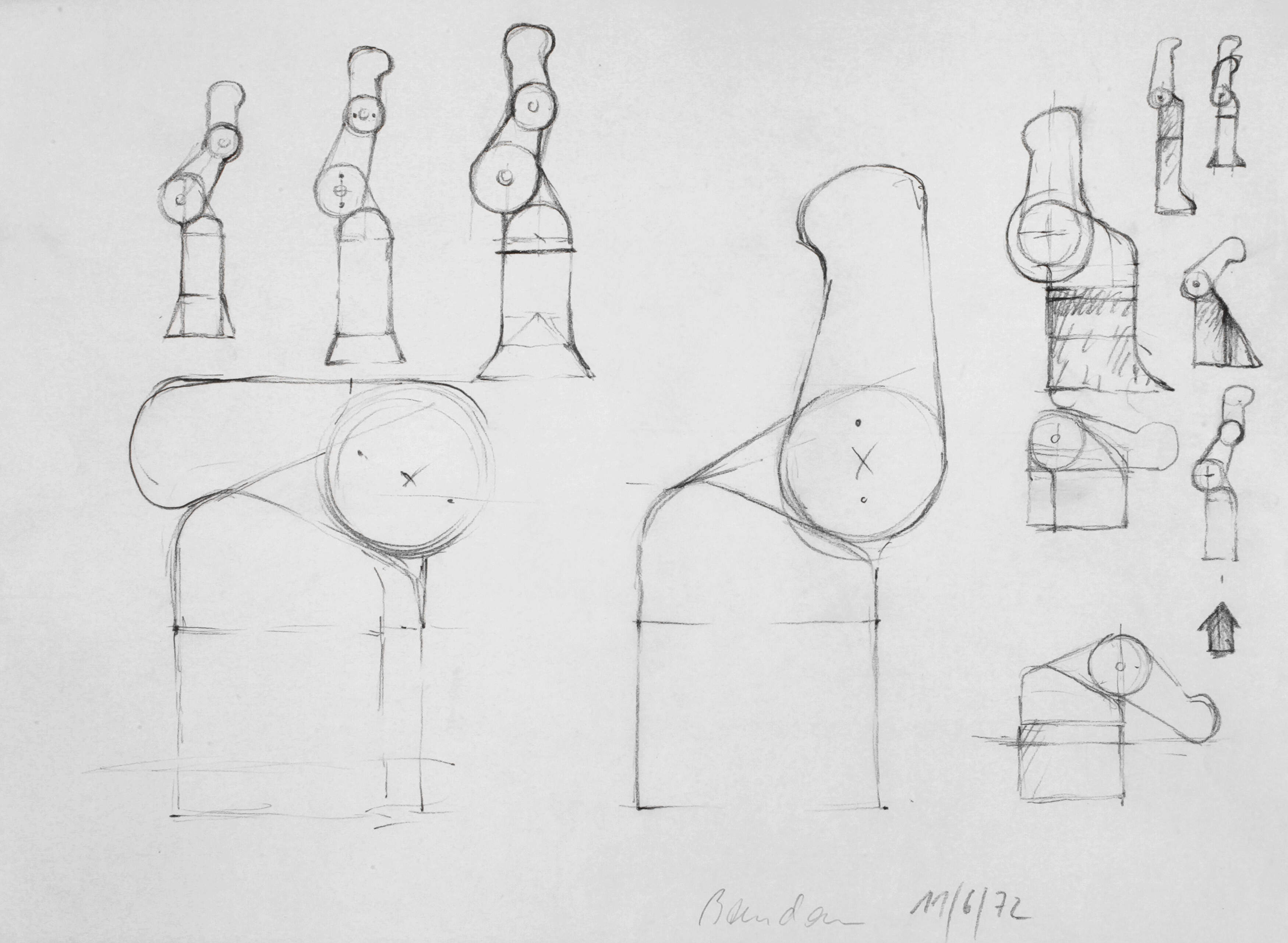 Prof. Joachim Bandau, Konstruktionszeichnung