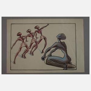 Albrecht Genin, attr., Zwei Tanzszenen