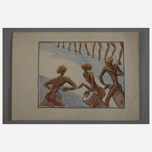 Albrecht Genin, attr., Zwei Tanzszenen