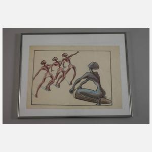 Albrecht Genin, attr., Zwei Tanzszenen