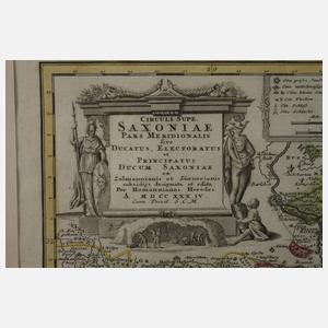 Homanns Erben, Karte Sachsen