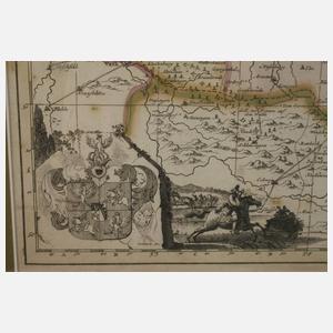 Pieter Schenck, Kupferstichkarte Sachsen