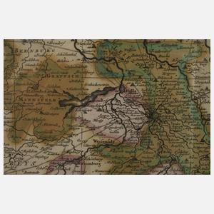 Pieter Schenck, Kupferstichkarte Sachsen