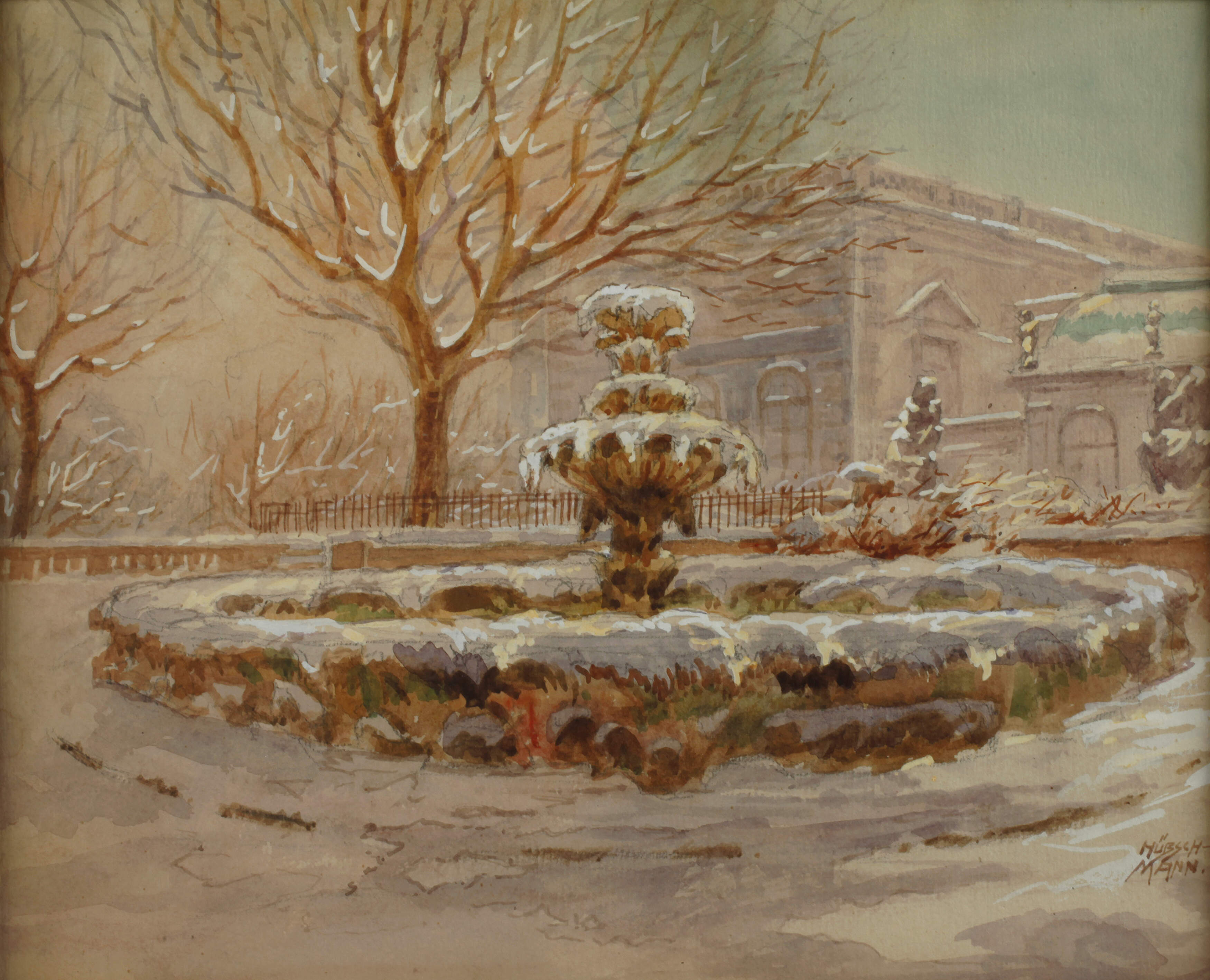 Karl Hübschmann, Winter im Zwinger Dresden