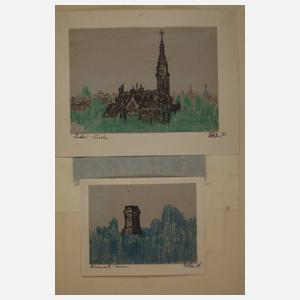 R. Klaus, Studienmappe mit Dresden-Ansichten