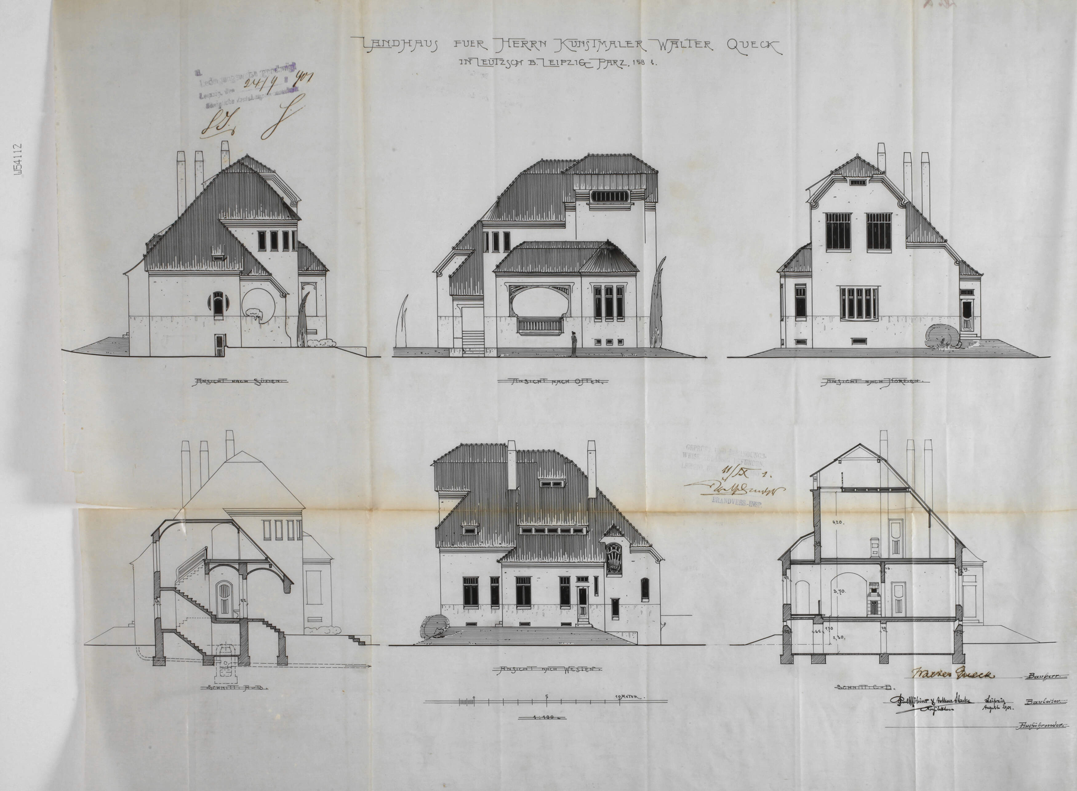 Paul Möbius & Arthur Starke, Entwurf Villa Queck