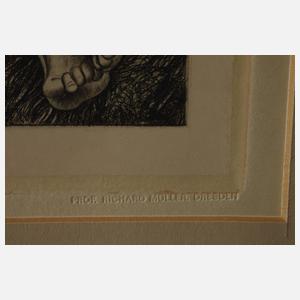 Prof. Richard Müller, "Ruhende im Gras"