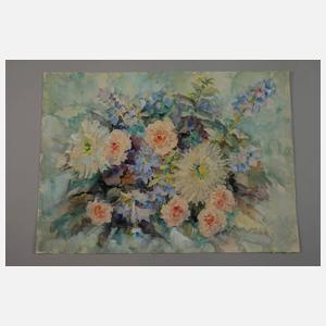 Georg Nerlich, Nelken, Chrysanthemen, Rittersporn