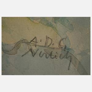 Georg Nerlich, Nelken, Chrysanthemen, Rittersporn