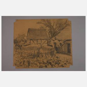 Alfred Tröger, attr., Bauerngarten