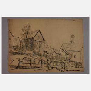 Alfred Tröger, attr., Dorfansicht