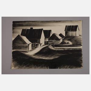 Alfred Tröger, attr. Dorflandschaft