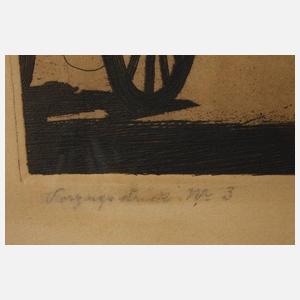 Carl Walther, "Piazza Duomo in San Gimignano"