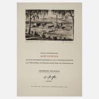 Originalgraphische Urkunde der Zellwolle AG Plauen111