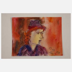 Albert Hennig, Dame mit Hut