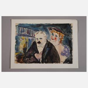 Albert Hennig, "Pärchen vor der Bar"