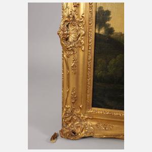 Romantische italienische Landschaft mit Hirten