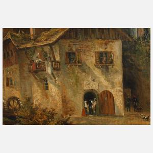 R. Alers, Mühlen am Bach im Gebirge