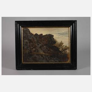 Heinrich Deiters, attr., Felsenstudie