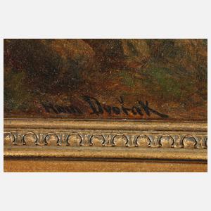 Hans Dvorak, Landschaft mit Burg