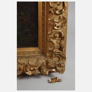 H. Elliot, Waldlandschaft mit Hirsch