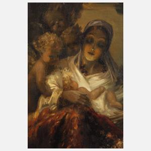 Heinrich Faust, attr., Junge Mutter im Waldinneren