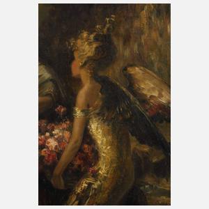 Heinrich Faust, attr., Junge Mutter im Waldinneren