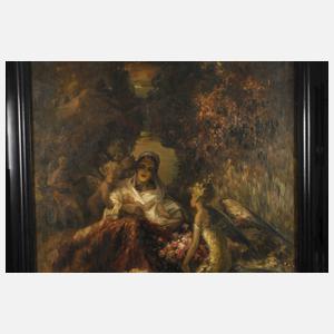 Heinrich Faust, attr., Junge Mutter im Waldinneren