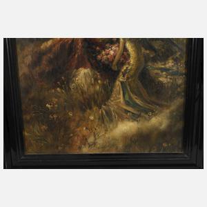 Heinrich Faust, attr., Junge Mutter im Waldinneren