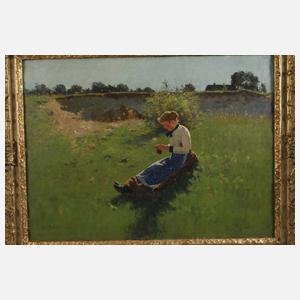 Josua von Gietl, Strickendes Bauernmädchen