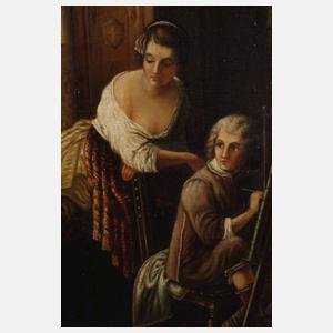 V. Hendrickx, Maler an der Staffelei