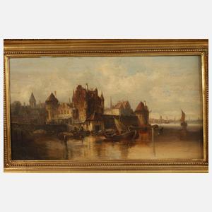 Jan van Hoom, attr., Partie in Rotterdam