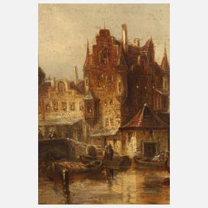 Jan van Hoom, attr., Partie in Rotterdam