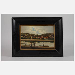 F. Kriebisch, Elbe bei Hamburg-Blankenese