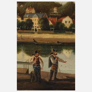 F. Kriebisch, Elbe bei Hamburg-Blankenese