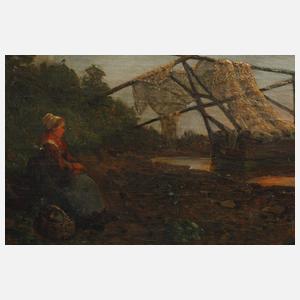 F. Meyer, Fischerin im Morgengrauen