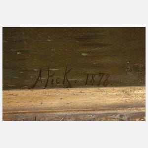 Anton Pick, attr., Boote auf dem Fluss