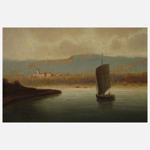 Anton Pick, attr., Boote auf dem Fluss