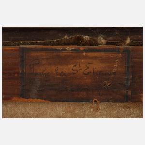 J. Renard, Waldweg mit Bäuerin