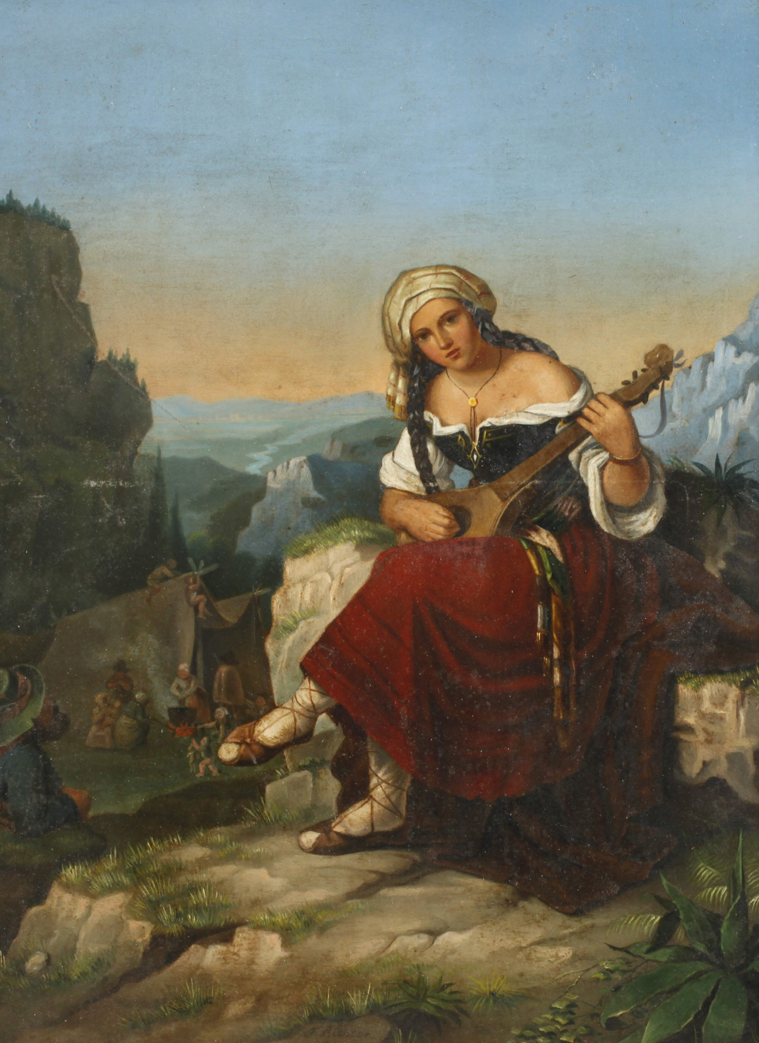 Franz Richter, attr., Mandolinenspielerin