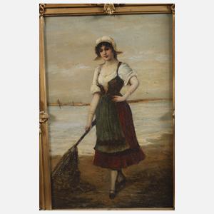 Crevettenfischerin in Tracht