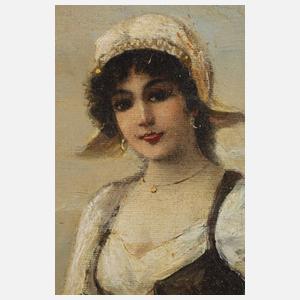 Crevettenfischerin in Tracht