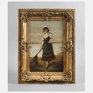 Crevettenfischerin in Tracht