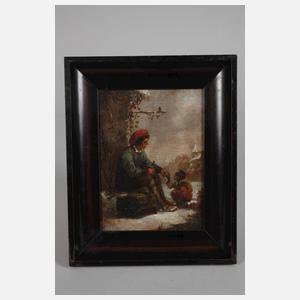 Leierkastenspieler mit Äffchen