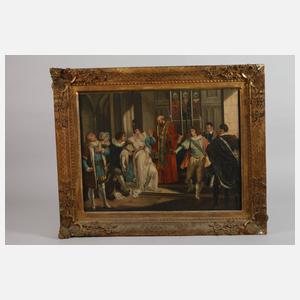 Paar Gemälde, Szenen aus Shakespeares "Henry VIII."