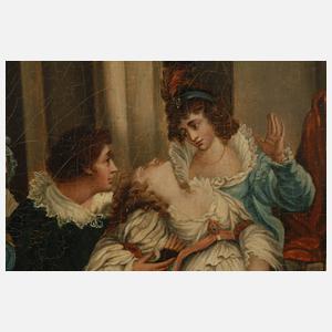 Paar Gemälde, Szenen aus Shakespeares "Henry VIII."