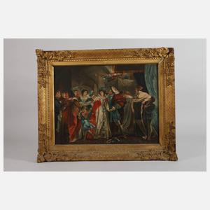 Paar Gemälde, Szenen aus Shakespeares "Henry VIII."